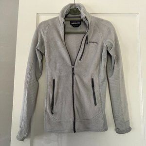 Patagonia Silver White Zip-Up Fleece Jacket - S
